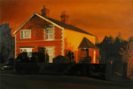 Gladstone Cottages (oil on canvas) 100 x 150 cm