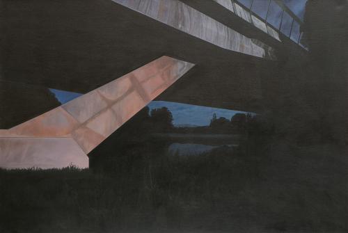 Bridge, Mooonlight, Rising Mist100x150cm